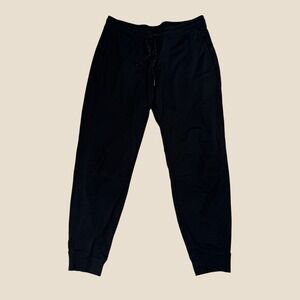 American Eagle Black Tech Fleece Tapered Joggers Panel Streetwear Mens M